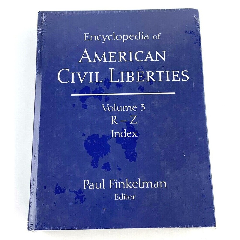New The Encyclopedia of American Civil Liberties Volume 3 R-Z Index Only